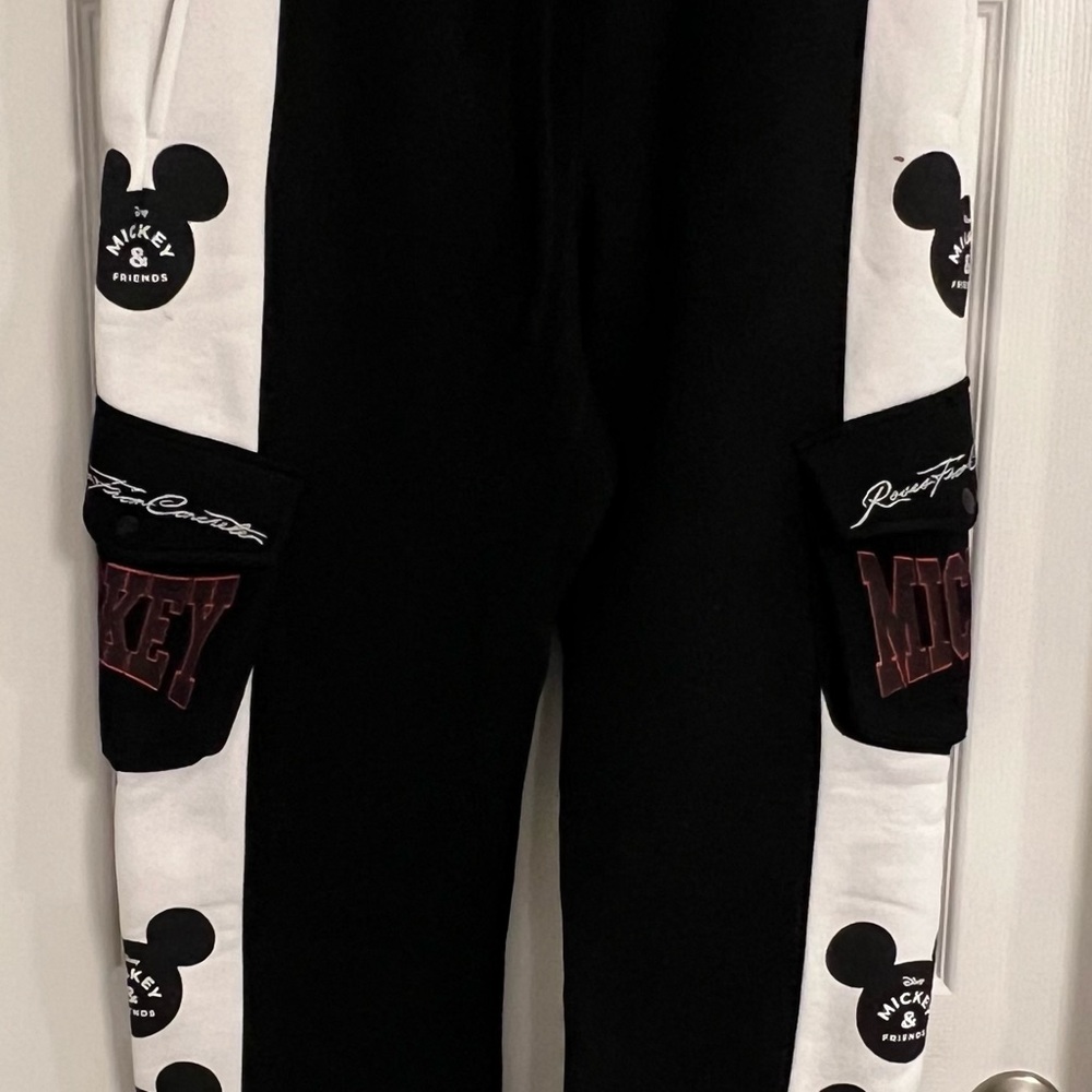 Disney Black and White Mickey Mouse Joggers